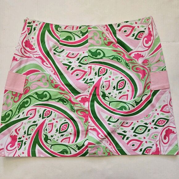 Joyous & Free Womens Size 4 Retro Bold Colored Mini Skirt Large Button Disco - Picture 7 of 9